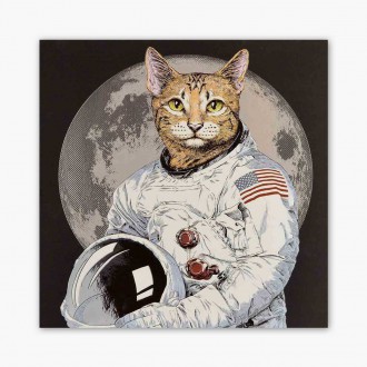 Kočka kosmonaut 3D Plakát