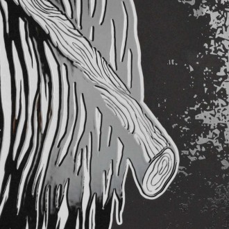 Smrtka 3D Stříbrný Plakát