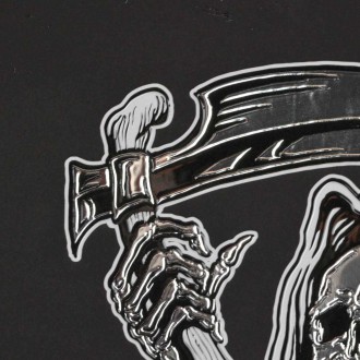 Smrtka 3D Stříbrný Plakát