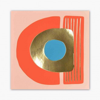 Geometrický design 3 3D Zlatý Plakát