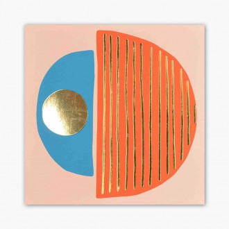 Geometrický design 5 3D Zlatý Plakát