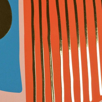 Geometrický design 5 3D Zlatý Plakát