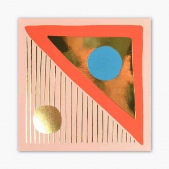 Geometrický design 8 3D Zlatý Plakát