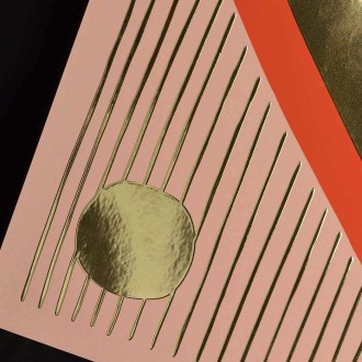 Geometrický design 8 3D Zlatý Plakát