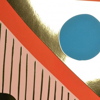 Geometrický design 8 3D Zlatý Plakát