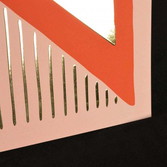 Geometrický design 8 3D Zlatý Plakát