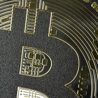 Bitcoin 3D Zlatý Plakát