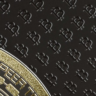 Bitcoin 3D Zlatý Plakát