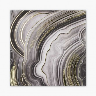 Tmavý mramor 3D Zlatý Plakát