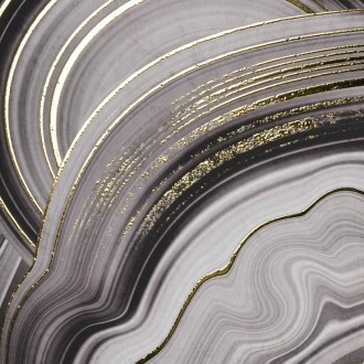 Tmavý mramor 3D Zlatý Plakát