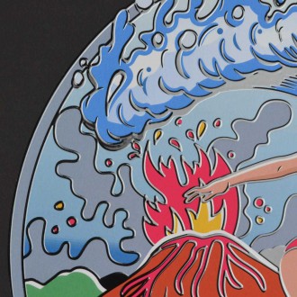 Serfující dívka 3D Plakát