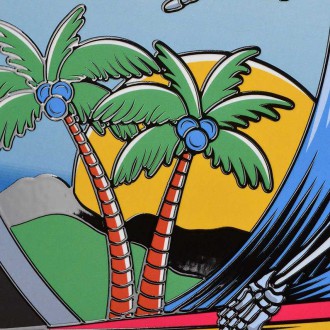 Serfující kostlivec 3D Plakát