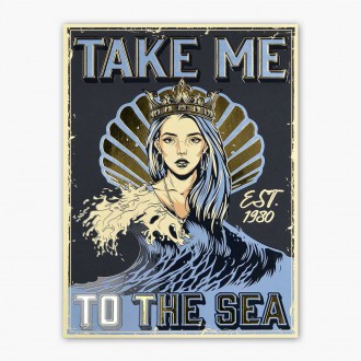 Vezmi mě k moři 3D Zlatý Plakát
