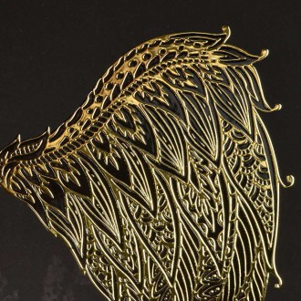 Křídla zlatého anděla 3D Zlatý Plakát