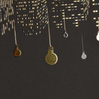 Mrakodrapy 3D Zlatý Plakát