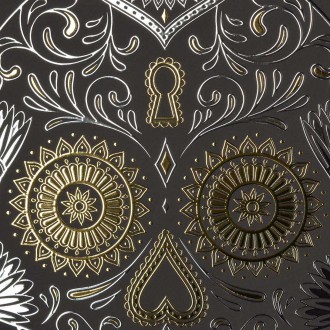 Cukrová lebka 3D Zlatý Plakát