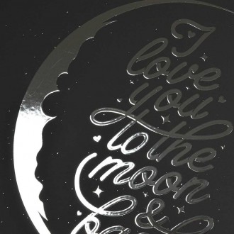 Měsíc 3D Stříbrný Plakát