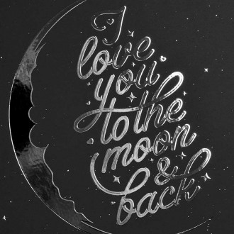 Měsíc 3D Stříbrný Plakát