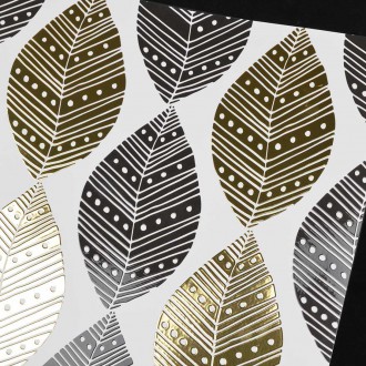 Zlaté listy 2 3D Zlatý Plakát