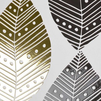 Zlaté listy 2 3D Zlatý Plakát