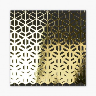 Šestiúhelníkový vzor 3D Zlatý Plakát