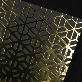 Šestiúhelníkový vzor 3D Zlatý Plakát