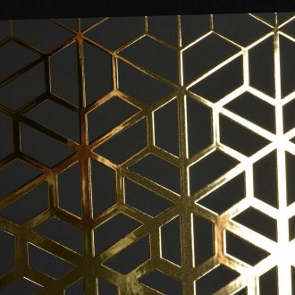 Šestiúhelníkový vzor 3D Zlatý Plakát