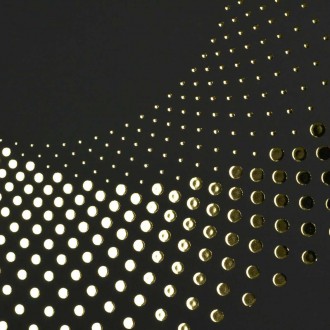 Abstraktní puntíkové pozadí 3D Zlatý Plakát