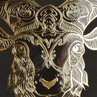 Znamení zvěrokruhu Beran 3D Zlatý Plakát