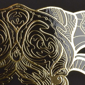 Znamení zvěrokruhu Býk 3D Zlatý Plakát