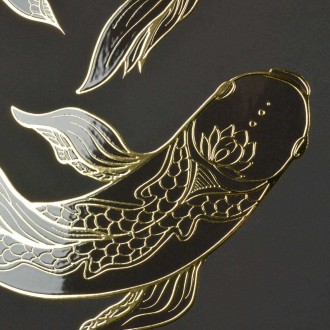 Znamení zvěrokruhu Ryby 3D Zlatý Plakát