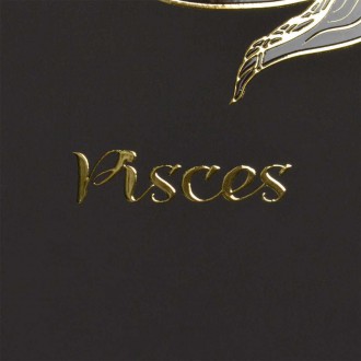 Znamení zvěrokruhu Ryby 3D Zlatý Plakát