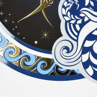 Znamení zvěrokruhu 2 Panna 3D Zlatý Plakát