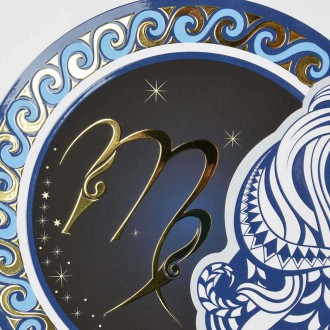 Znamení zvěrokruhu 2 Panna 3D Zlatý Plakát