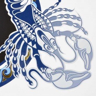 Znamení zvěrokruhu 2 Rak 3D Zlatý Plakát