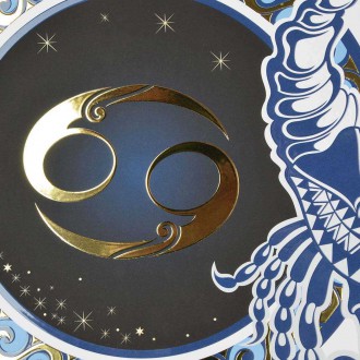 Znamení zvěrokruhu 2 Rak 3D Zlatý Plakát