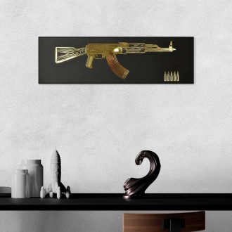 AK-47 2 3D Zlatý Plakát