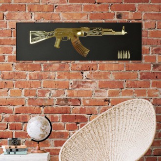 AK-47 2 3D Zlatý Plakát