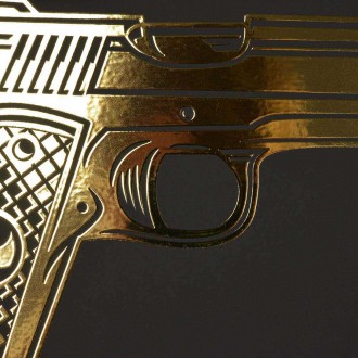 Colt 1911 3D Zlatý Plakát