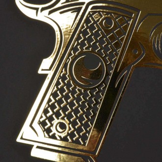 Colt 1911 3D Zlatý Plakát