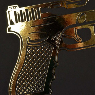 Glock 17 3D Zlatý Plakát