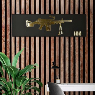 M249 machine gun 3D Zlatý Plakát