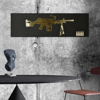 M249 machine gun 3D Zlatý Plakát