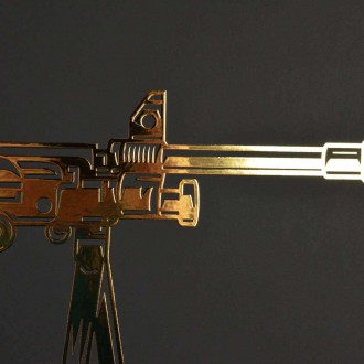 M249 machine gun 3D Zlatý Plakát