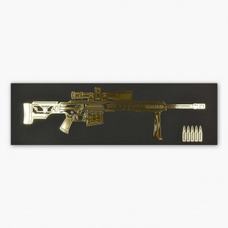 Sniper rifle 3D Zlatý Plakát