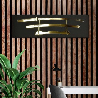 Katana sword 3D Zlatý Plakát