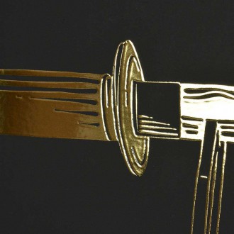 Katana sword 3D Zlatý Plakát