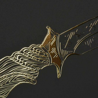 Lovecký Nůž 3D Zlatý Plakát