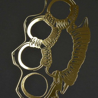 Zbraň Boxer 3D Zlatý Plakát