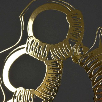 Zbraň Boxer 3D Zlatý Plakát